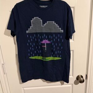 Dark Blue Graphic Short Sleeve Tee